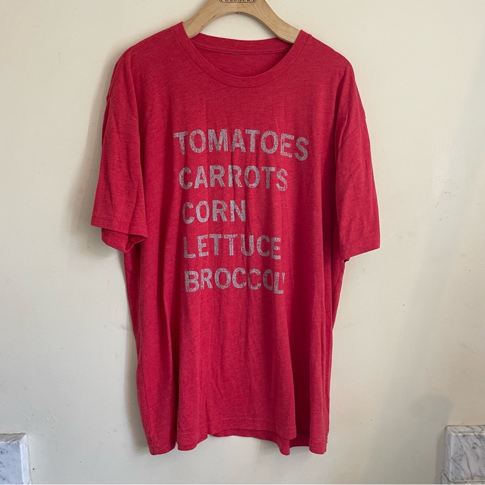 Nantucket Island Bartlett’s Farm Graphic Tee Veggies Market Red Unisex